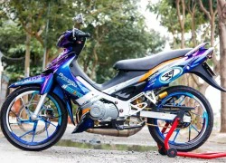 Xe 2 thì Suzuki Satria màu độc của biker Lâm Đồng