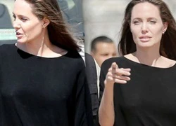 Angelina Jolie bị soi diện váy không mặc nội y