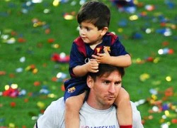 Con trai Messi gia nhập học viện nhí Barca