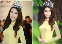 Hoa hậu Đỗ Mỹ Linh thu hút trong áo dài vàng