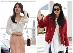 Jun Ji Hyun và Suzy đọ thời trang sành điệu ở sân bay