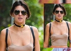 Kendall Jenner thả rông ngực giữa phố đông người