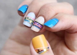 Mẫu nail vòng tay sặc sỡ khiến chị em phát cuồng