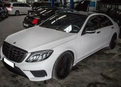 Mercedes S500 dán decal đơn giản tại Sài Gòn