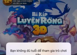 Nhiều game thủ không vào được Bí Quyết Luyện Rồng 3D vì&#8230;. không đủ 12 tuổi