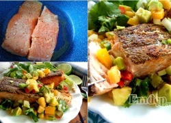 [Chế biến] &#8211; Salad cá hồi chiên, món ăn ngon giảm cân, giữ dáng