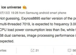 Samsung Galaxy S8 dùng camera kép, chip Exynos mới