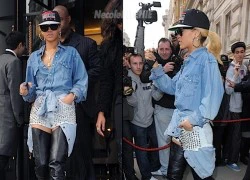 Tủ đồ sơ mi denim độc đáo của Rihanna