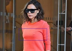 Victoria Beckham &#8216;thả rông&#8217; vòng một trên đường phố New York