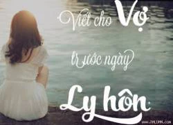 Viết cho vợ trước ngày ly hôn