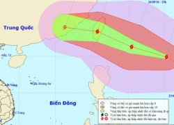 Xuất hiện cơn bão mạnh giật cấp 14 gần Biển Đông