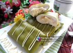 [Chế biến] - Bánh crepe trà xanh sầu riêng chuẩn vị