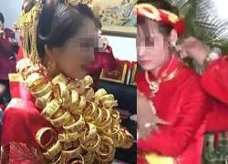 Biết mẹ vợ trao cho 50 cây vàng giả, chú rể tới bên cô dâu tháo chỗ vàng ấy xuống và...