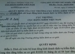 Đình chỉ hoạt động 1 Trung tâm Đăng kiểm vì 4 cán bộ vi phạm