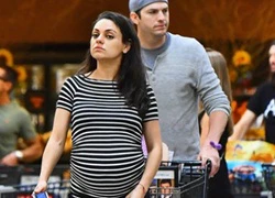 Gần đến ngày sinh, Mila Kunis vẫn 'vác' bụng bầu đi siêu thị