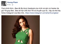 Hoa hậu Phạm Hương bị nghi ngờ cố tình giả mất Facebook?