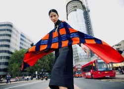 Hoàng Thùy nổi bật với áo choàng poncho