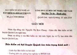 Kiểm điểm người phát hành giấy mời liên hoan "sếp" nghỉ hưu