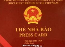 Quyết định thu hồi thẻ nhà báo đối với 1 phóng viên