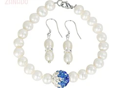 Set vòng tay + bông tai ngọc trai OPAL Circle 2SID50396