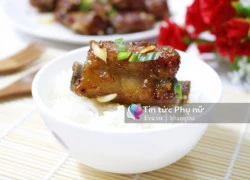 [Chế biến] - Sườn rim mắm tỏi "đánh bay" nồi cơm nhà bạn