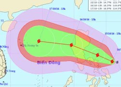 Xuất hiện bão gần biển Đông