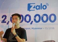 Zalo có 2 triệu người dùng ở Myanmar