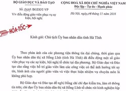 Bộ GD&ĐT ra công văn hỏa tốc về vụ điều giáo viên tiếp khách