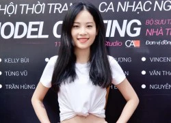 Chị song sinh của Nam Em diện áo hở eo đi casting