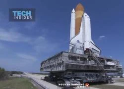 Cỗ xe "khủng" nặng 2.700 tấn chuyên chở tên lửa, tàu vũ trụ của NASA