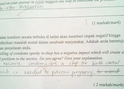 Đề thi về bán bao cao su gây tranh cãi trên mạng