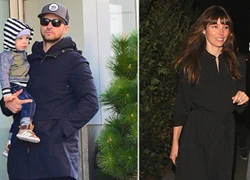 Justin Timberlake trông con để vợ đi dự tiệc