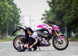 Kawasaki Z800 độ Hello Kitty của nữ biker Sài Gòn