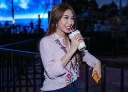 Khổng Tú Quỳnh theo Ngô Kiến Huy tới buổi tập live show Noo