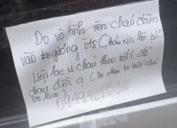 Làm vỡ gương ô tô, nam sinh lớp 11 để lại lời xin lỗi