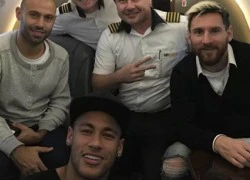 Messi bay sang Brazil bằng máy bay của Neymar