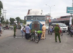 2 vợ chồng bị container cán thương vong