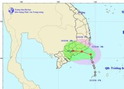 Áp thấp nhiệt đới cách bờ biển Ninh Thuận, Vũng Tàu 150 km