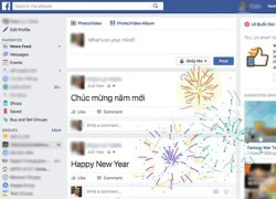 Khui hiệu ứng &#8220;Happy New Year&#8221; cực độc trên Facebook