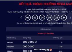 Lại không có ai trúng thưởng giải Jackpot hơn 26 tỷ đồng của Vietlott