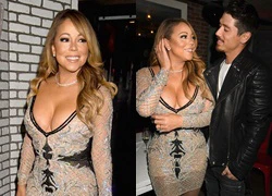 Mariah Carey khoe ngực bốc lửa bên bồ trẻ