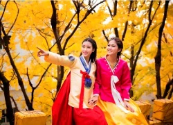 Mỹ Linh, Thanh Tú diện Hanbok đẹp không kém mỹ nhân Hàn Quốc