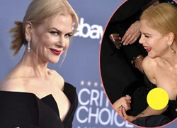 Nicole Kidman hớ hênh lộ ngực vì váy xẻ