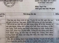 Thi học kỳ ở quận Cầu Giấy: Đề và đáp án giống hệt nhau