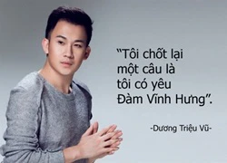 Dương Triệu Vũ: 'Tôi chốt lại một câu là tôi có yêu Đàm Vĩnh Hưng'