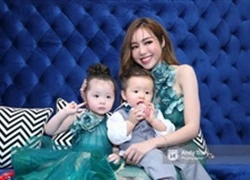 Elly Trần gợi cảm, hạnh phúc xuất hiện cùng 2 'thiên thần' Cadie và Alfie