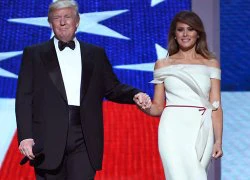 Melania Trump góp phần thiết kế bộ đầm lộng lẫy ở tiệc khiêu vũ