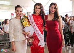 Phạm Hương tiễn Lệ Hằng lên đường thi Miss Universe