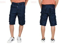 Quần short jean túi hộp phong cách SID56064