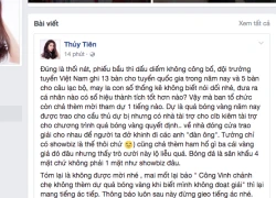 Sợ vợ dỗi, Công Vinh &#8220;nhắc khéo&#8221; Thủy Tiên: Bóng đá là việc đàn ông